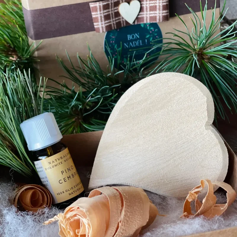 Cuore di legno di pino cembro + olio essenziale